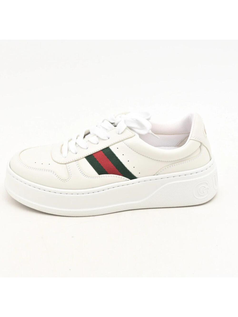Gucci White Green Red Leather Women's #345742G70B